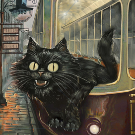 Кот Бегемот. Трамвайный инцидент