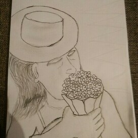 Девушка с цветами