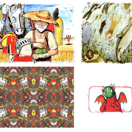 Иллюстрации для семецной книги "КРасный рыцарь"