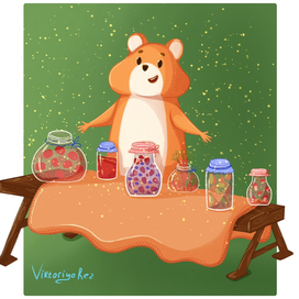 Хомяк и заготовки на зиму