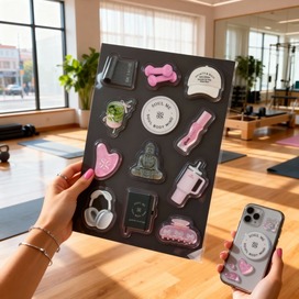 Наклейки для студии пилатеса и йоги "SOUL ME".