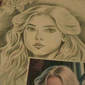 Портрет девочки,карандаш