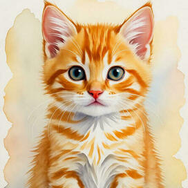 рыжий котенок