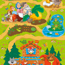 Иллюстрация для детского коврика. Mamagoods