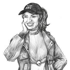 Портрет девушки в карандашной технике