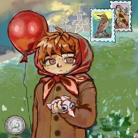 Девочка и голубёнок