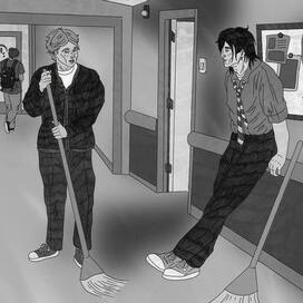 Инктобер2025 10.Подметать