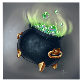 Ведьмин котелок с зельем