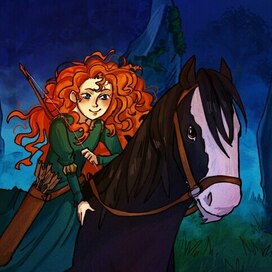 Иллюстрация по мультфильму Храбрая сердцем