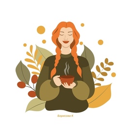 Векторная flat иллюстрации «Coffee time”