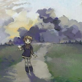 Девочка и одуванчик