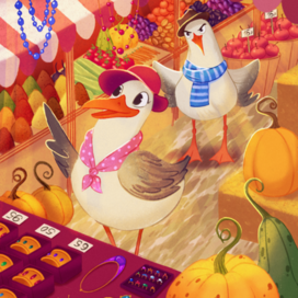 Чайки на осеннем фестивале 