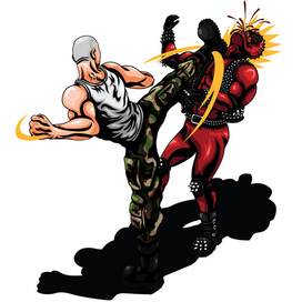 Мощный хай кик