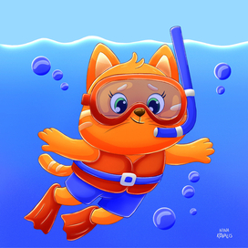 Детская иллюстрация "Лето в лагере"