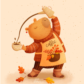 Маскот для кофейни