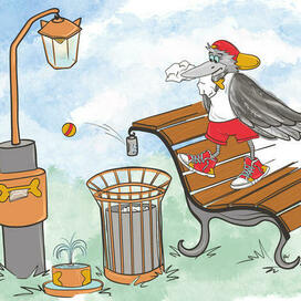 Эскиз благоустройства площадки для четвероногих друзей :)