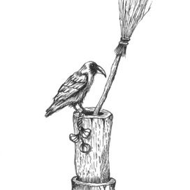 Ворон и ступа