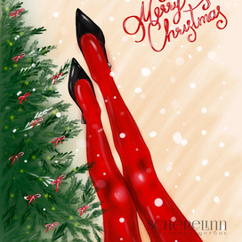 Иллюстрация для новогодней открытки 