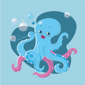 Осьминожка и пузыри