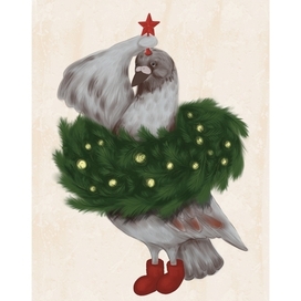 Новогодний голубь