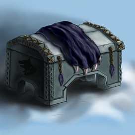 Концепт сундука на тему Space Wolves