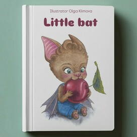 Дизайн персонажа для детской книги про летучую мышку