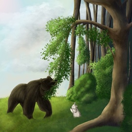 Медведь и заяц