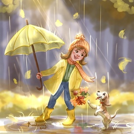 Прогулка в парке. Осенняя серия