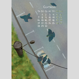 Сентябрь из календаря на 2026 г. 