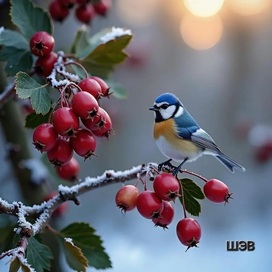 Зимняя синичка.