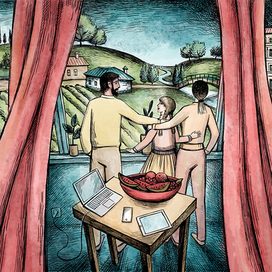 Иллюстрация для этикетки вина "Madame" от iWinemaker