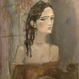 Девушка с кошкой