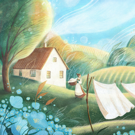 Обложка к сказке "Лён"