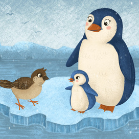 Календарь. Путешествие воробья. Февраль