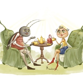 Иллюстрация для конкурса про Мушу.