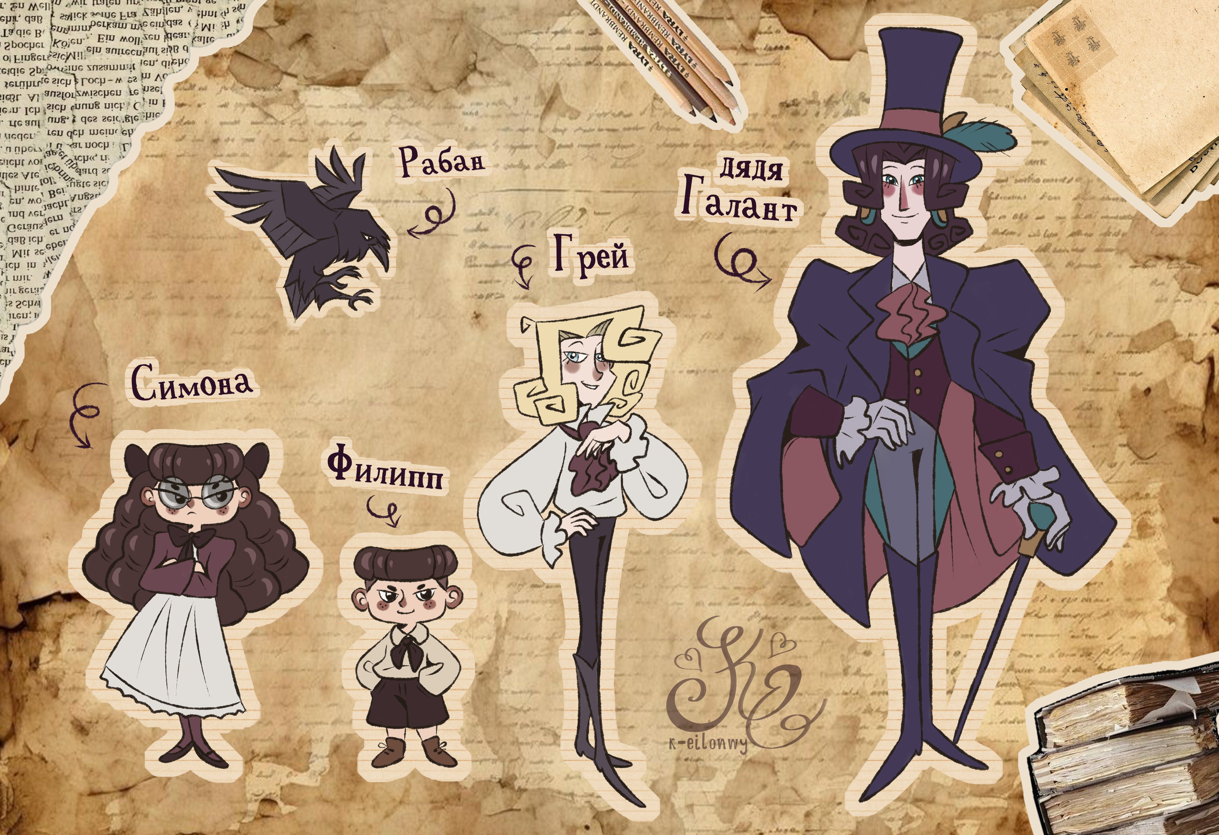 Дизайн персонажей - "Стимпанк-сказка"