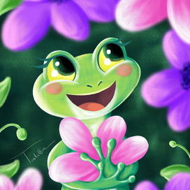 Счастливая лягушка