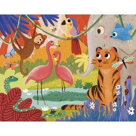Джунгли Иллюстрация для Пазлов