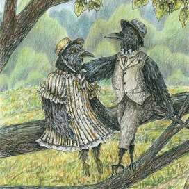 Иллюстрация к сказке "Умный Грач"