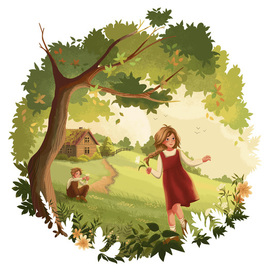 Иллюстрация к сказке "Гуси-лебеди" (2)