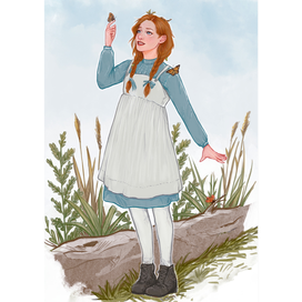 Иллюстрация для книги "Энн из Зеленых Крыш"