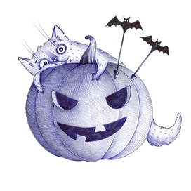 Кот и тыква