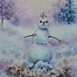 Весёлый снеговик 