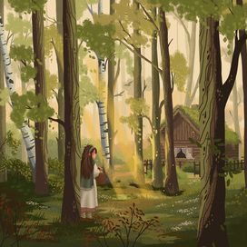 Иллюстрации к сказке "Маша и медведь" (3)