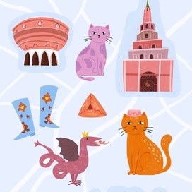 Сувениры. Открытки. Казань