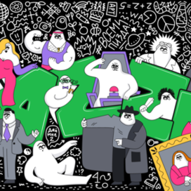 Иллюстрация с маскотом для Wazzup