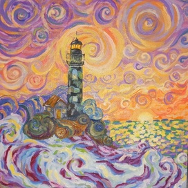 Маяк на закате