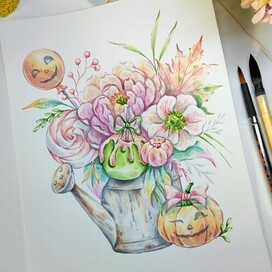 Хэллоуин в цветах