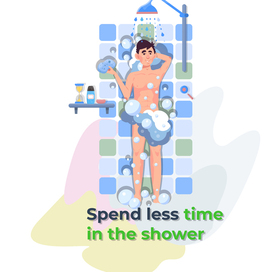 ЭКОНОМЬТЕ ВОДУ! vector illustration