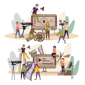 Video studio illustration